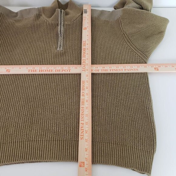 Orvis Ribbed Quarter Zip Sweater Elbow Patches 100% Cotton Mens Sz XXL - Picture 6 of 8